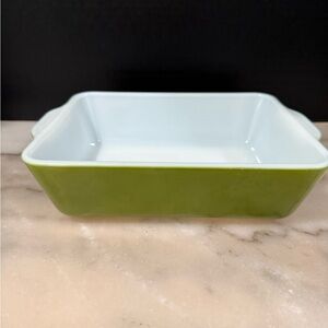 Vintage Pyrex Ovenware 1.5 Qt Verde Avocado Green Baking Casserole Dish 0503 (2)